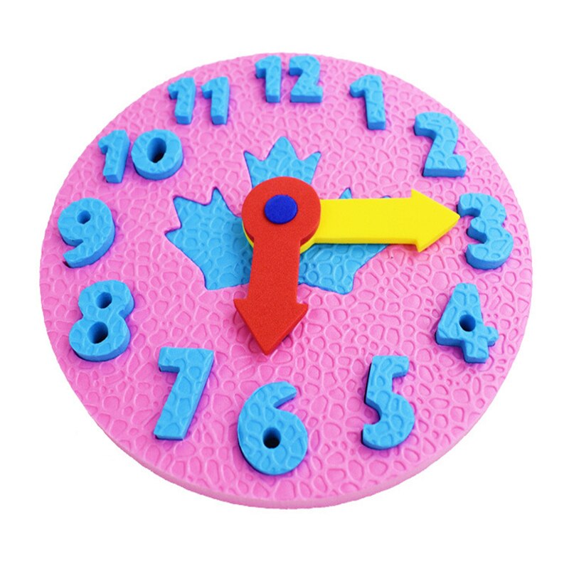 1Pcs EVA Math Clock Cognitive Toys Cute Cartoon Clock Number Cognitive Teaching Education Toys Child Maths Teaching Tool