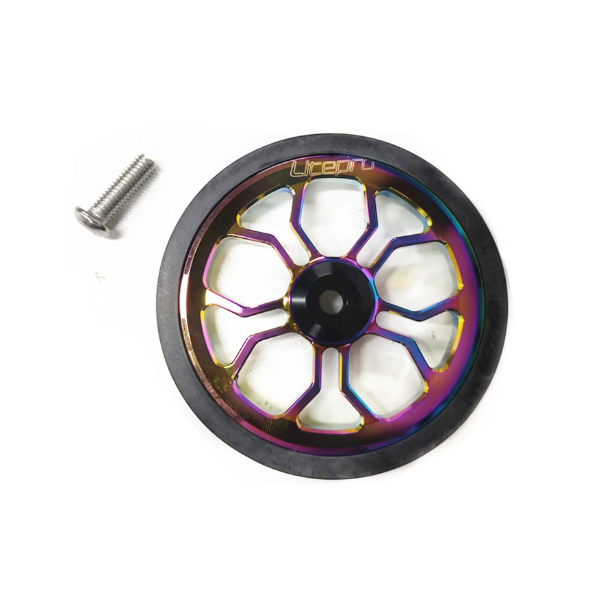 Litepro 3D Hollow 80mm Easy Pushing Wheels Spider Large Easy Wheel Modified sealed Bearing Wheel For Brompton Folding Bike