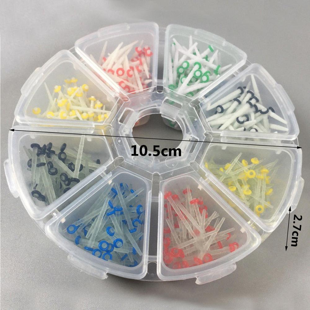 200pcs 1.2/1.4/1.6/1.8mm Dental Fiber Post Quartz Teeth Restorative Posts Materials Teeth Restorative Plated Screw