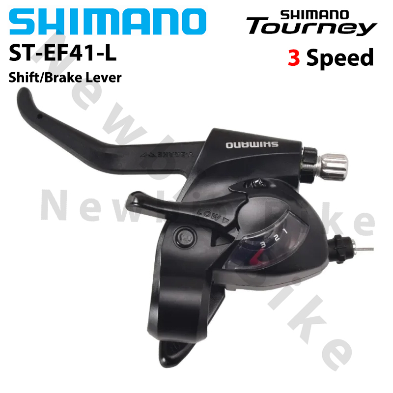 Shimano turnering  ef41 girspak 3 x 7- trinns 3- trinns 7- trinns til mtb-sykkel venstre høyre girspak terrengsykkel avtrekker: Hvit
