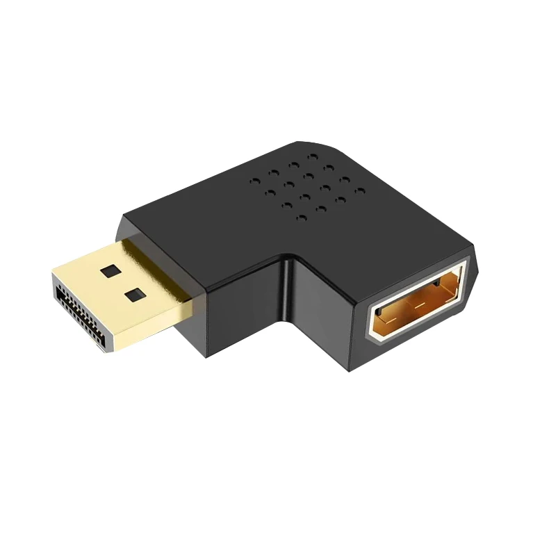 Displayport Adapter Plug Converter Connector Male to Female HD Video 90 Degree for Laptop Monitor Projector HDTV DP: green