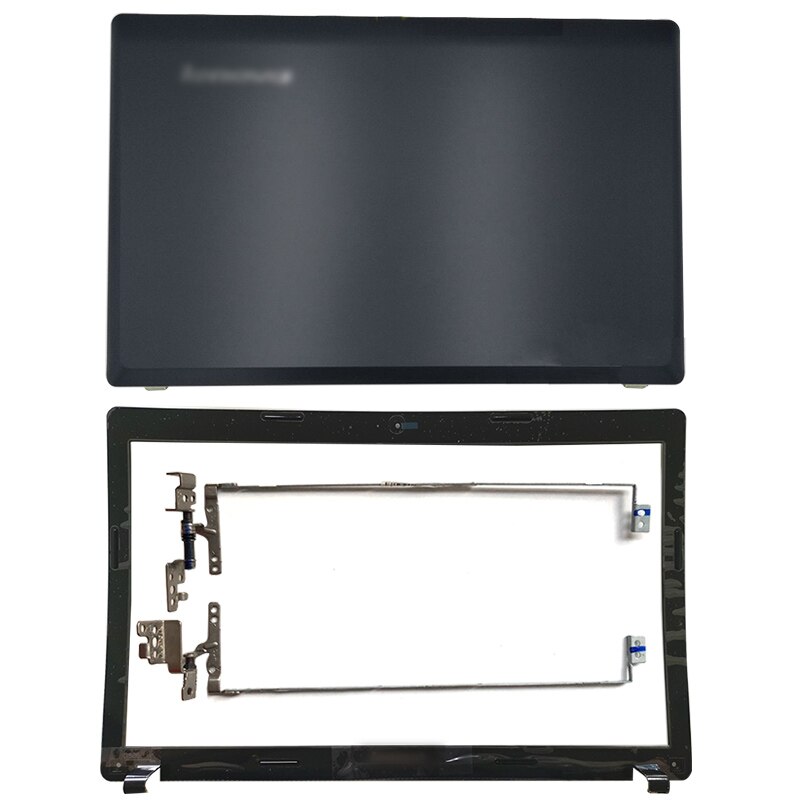 Cubierta trasera LCD para portátil, biselado delantero, bisagras, reposamanos, funda inferior para Lenovo IdeaPad G585 AP0N2000410 AP0N2000324 AP0N2000100: AB Hinges