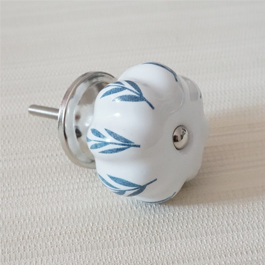 Bouton de poignée de porte de meubles bleu | Commode, boutons en céramique uniques, tire bouton de tiroir coloré armoire de cuisine, tire boutons de placard: D