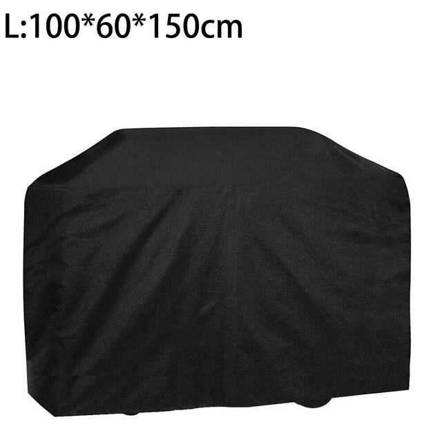 Heat resistance BBQ Grill Cover Rain Gas Black Oxford Cloth: L
