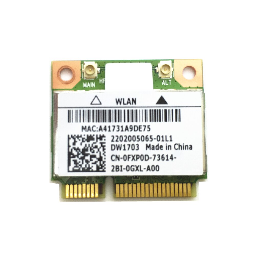 Voor V1440 1450 1540 1550 DW1703 AR5B225 802.11 b/g/n Draadloze 300 M & Bluetooth 4.0 Combo Mini PCI Card