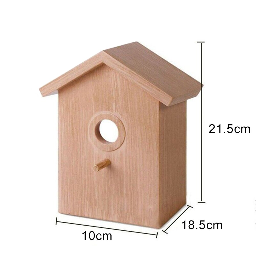 Wooden Outdoor Garden Bird Feeding House Window Suction Cups Birdhouse Nest