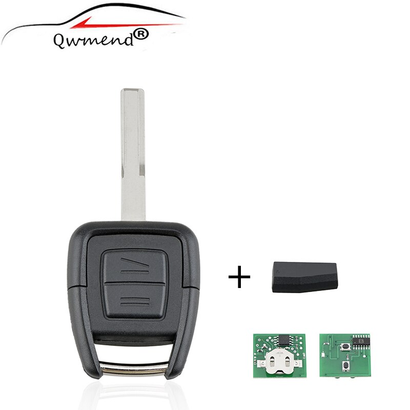 QWMEND OP1 24424723 Remote Car Key for Opel Vauxhall Vectra Zafira ID40 Chip 433Mhz for Opel Key Car 2 Buttons: Blade HU43