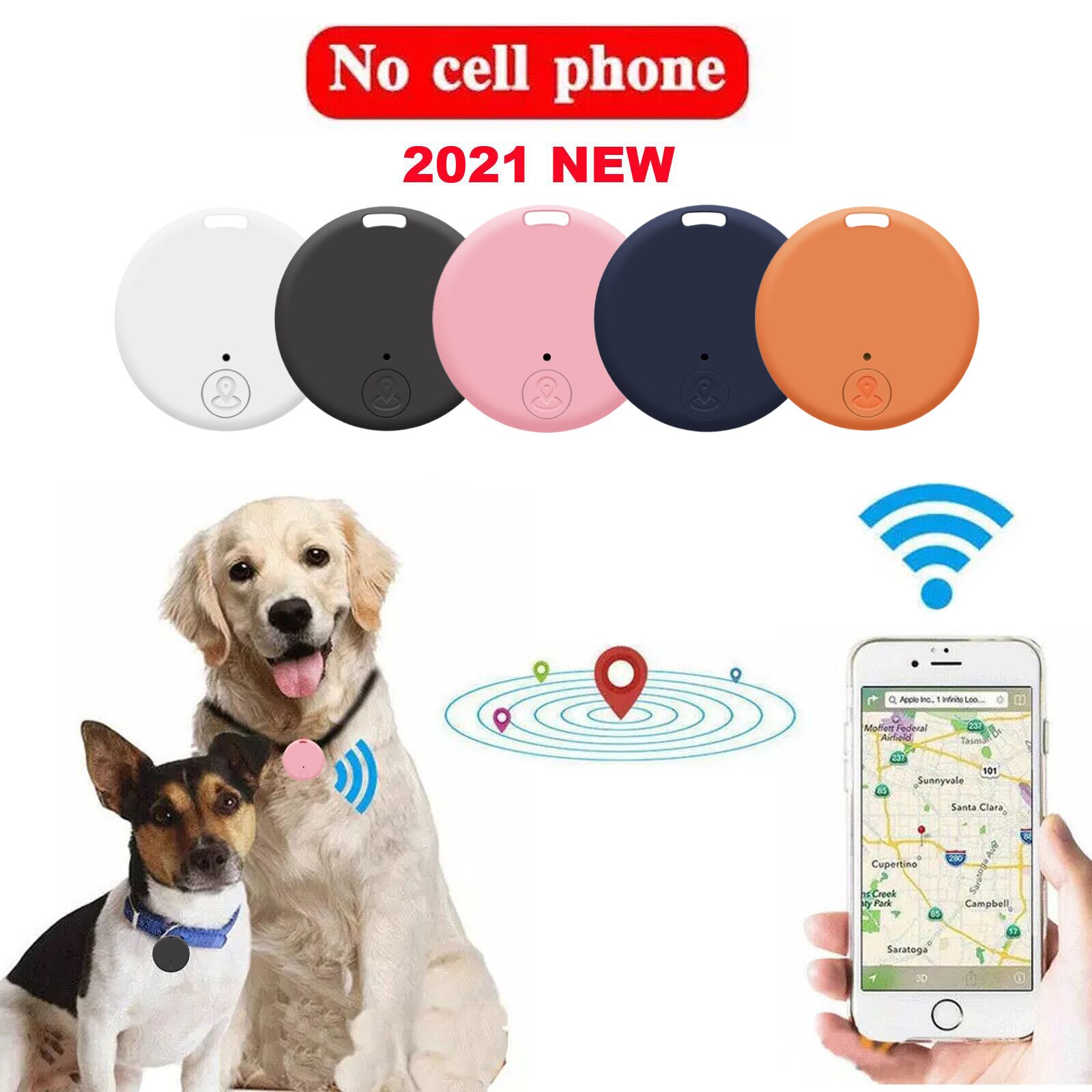 Kabelloser mini-gps-bluetooth-tracker mit smart-tag, anti-verlust-funktion, zwei-wege-alarm für handy, tasche, geldbörse, haustier, kinder, schlüsselfinder