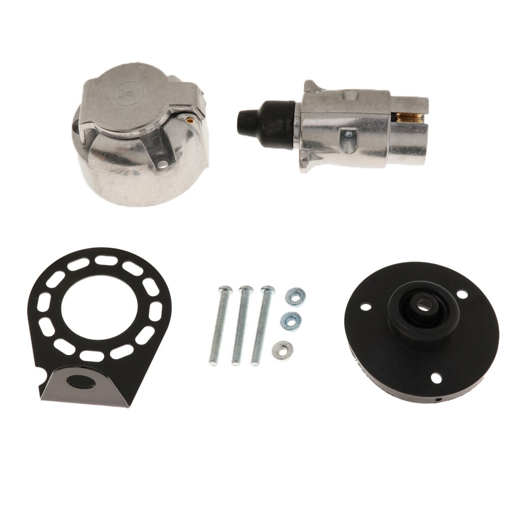 Caravan Boat Trailer 7 Pin Electrical Plug Socket Kit Wiring Connector 12N