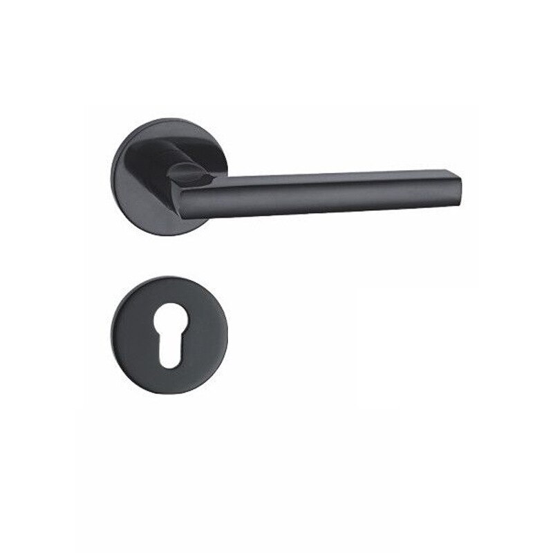 Alumimum Door Lock Indoor Door Lock Bedroom Black and White with Pattern Split Lock Alumina Handle Lock 58 Static Inter-Lock Bod