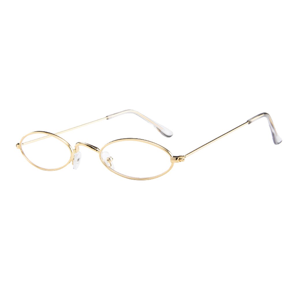 Zonnebril heren dames retro klein ovaal metalen montuur zonnebrillen