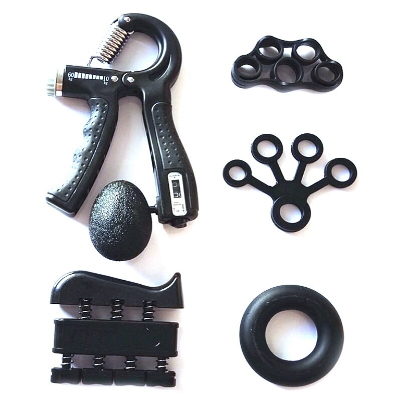 6PCS Counting Gripper Finger Tensioner Silicone Gripper Finger Gripper Grip Ring Fitness Equipment Set: Default Title