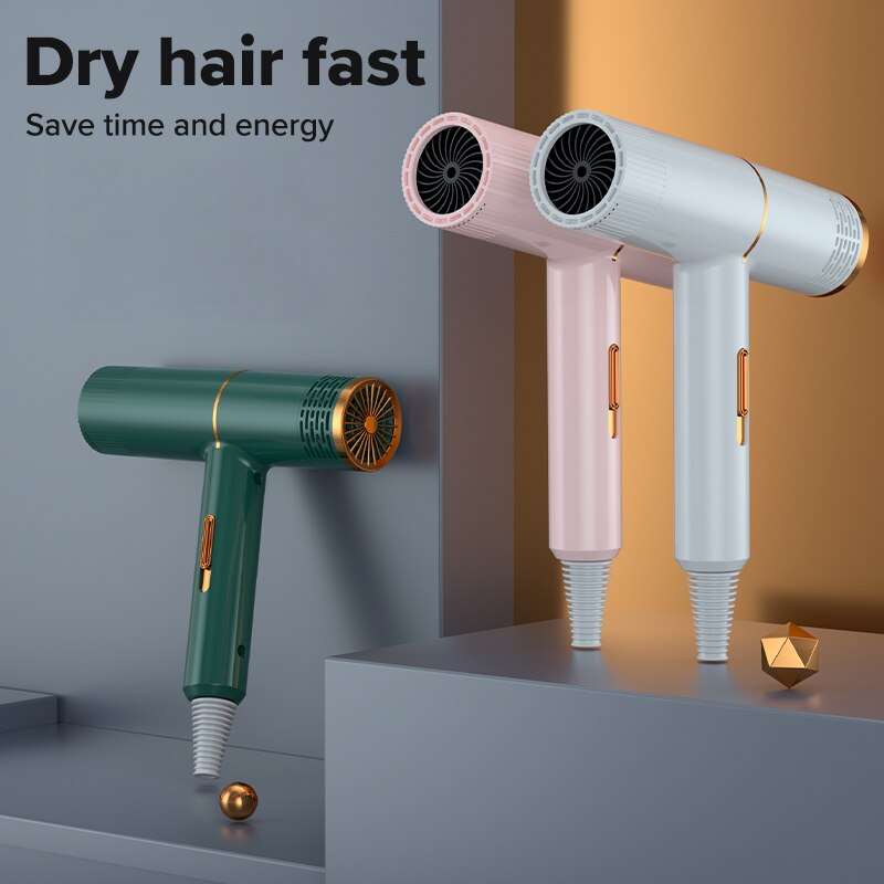 Mini sèche-cheveux pliable Portable, nano Ion eau, soins capillaires professionnels, séchage rapide à domicile, outil de coiffure