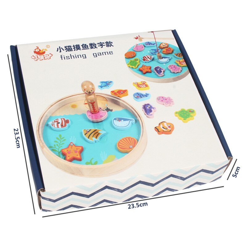 Houten Magnetische Childrens Vissen Speelgoed Set Simulatie Echte Leven Simulatie Outdoor Vissen Vroege Onderwijs Puzzel Speelgoed