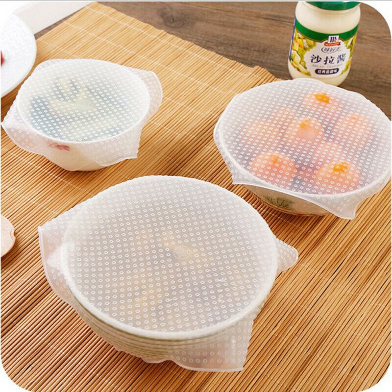 3PCS Fresh Food Wrap Plastic Wrap Reusable Food Wraps Seal Vacuum Cover Stretch