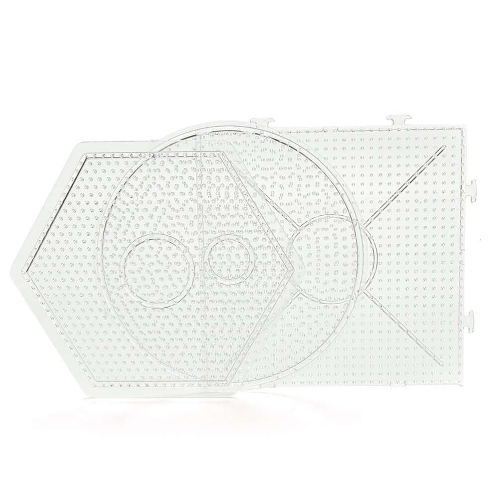 Kids Craft Fuse Beads Square Puzzle Pegboards Patterns For 5 mm Hama Beads Perler Beads DIY Puzzles