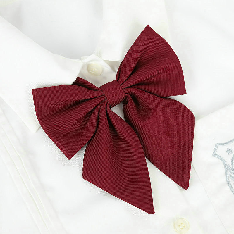 Solid Colors Big Bowknot JK Neckwear Girls Bow Tie Necktie Choker For Preppy Students Japanese Korean School Uniforms Shirts Tie: army green