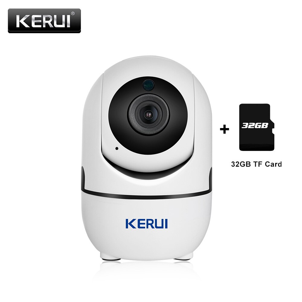 KERUI, Kit de bricolaje, W2 sistema de alarma WIFI/GSM 2,4 pulgadas Touch Panel seguridad Detector de movimiento, Sensor de puerta Buglar sistema de alarma: WIFI indoor camera