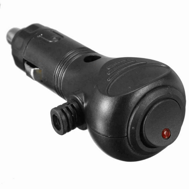 Lighter Car Cigarette Plug Socket Male Replacement Charger LED On-Off Switch