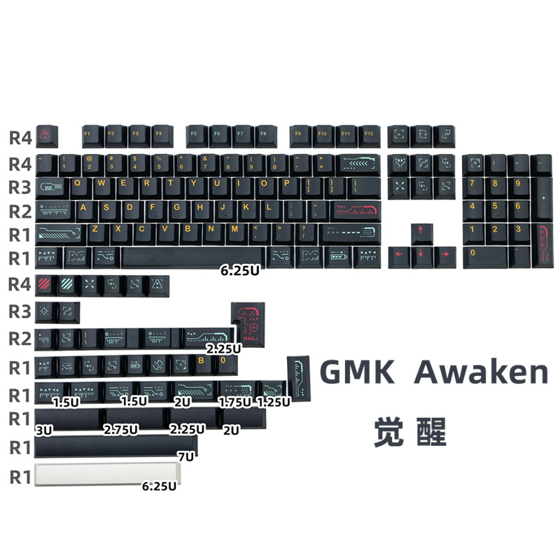 GMK Clone Cherry Profile Keycaps PBT Dye-Sub Wild Desert Botanical Fleuriste For Mechanical Gaming Keyboard 7u Keys Alice Layout: BROWN