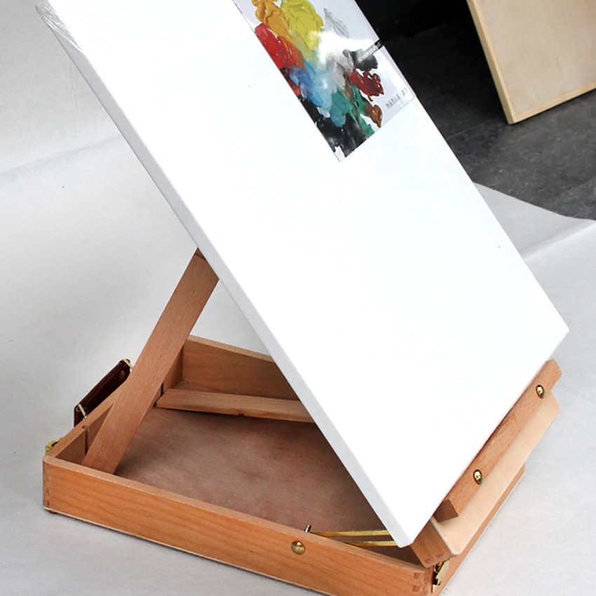 Paint Brushes Organizer Vertical Desktop Laptop Box Easel Painting Accessories Multifunction Painting Suitcase Art Supplies