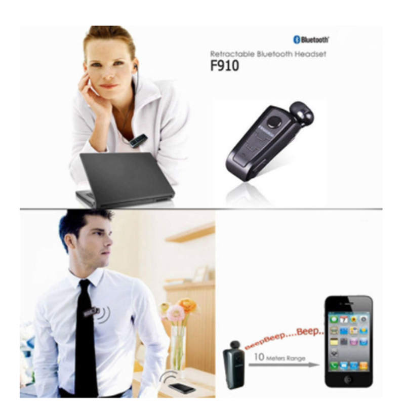 100% Original Fineblue F910 Wireless Bluetooth V4.0 Headset In-Ear Vibrating Alert Wear Clip Hands Free Earphone For Smartphones