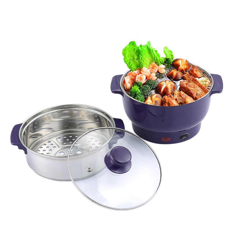 Household Mini Pot Electric Breakfast Maker 220V Multi Cooker 1.5L Capacity With Steamer Stainless Steel Cooking Pot
