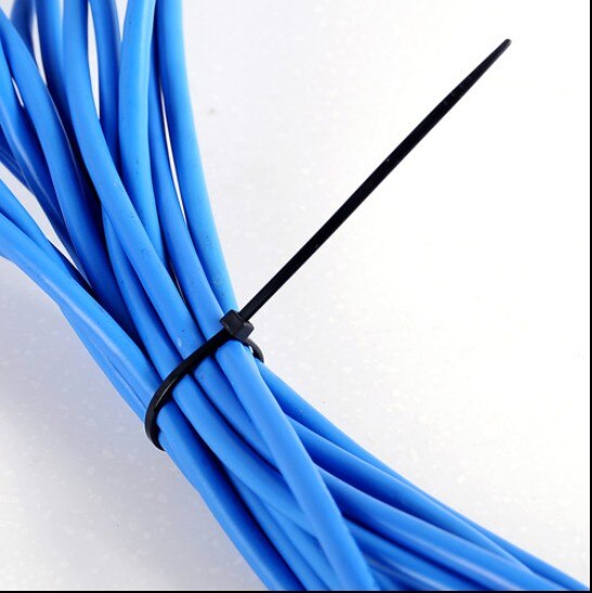 100Pcs Self-Locking Plastic Cable Wire Loop Zip Ties Network Nylon Cord Strap Organizer Winding Holder 2.5X100mm