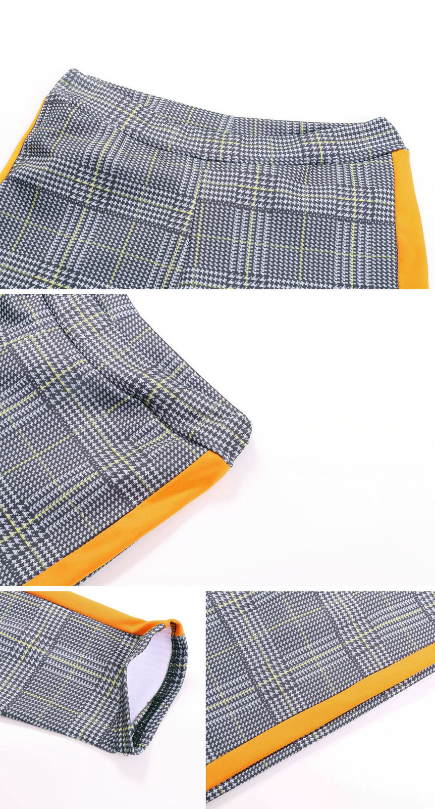 Frauen Lange Hosen Hohe Taille Plaid Hosen strecken Denim Seitlichem Streifen Sport lässig Damen Lange Regelmäßige Gerade Hosen