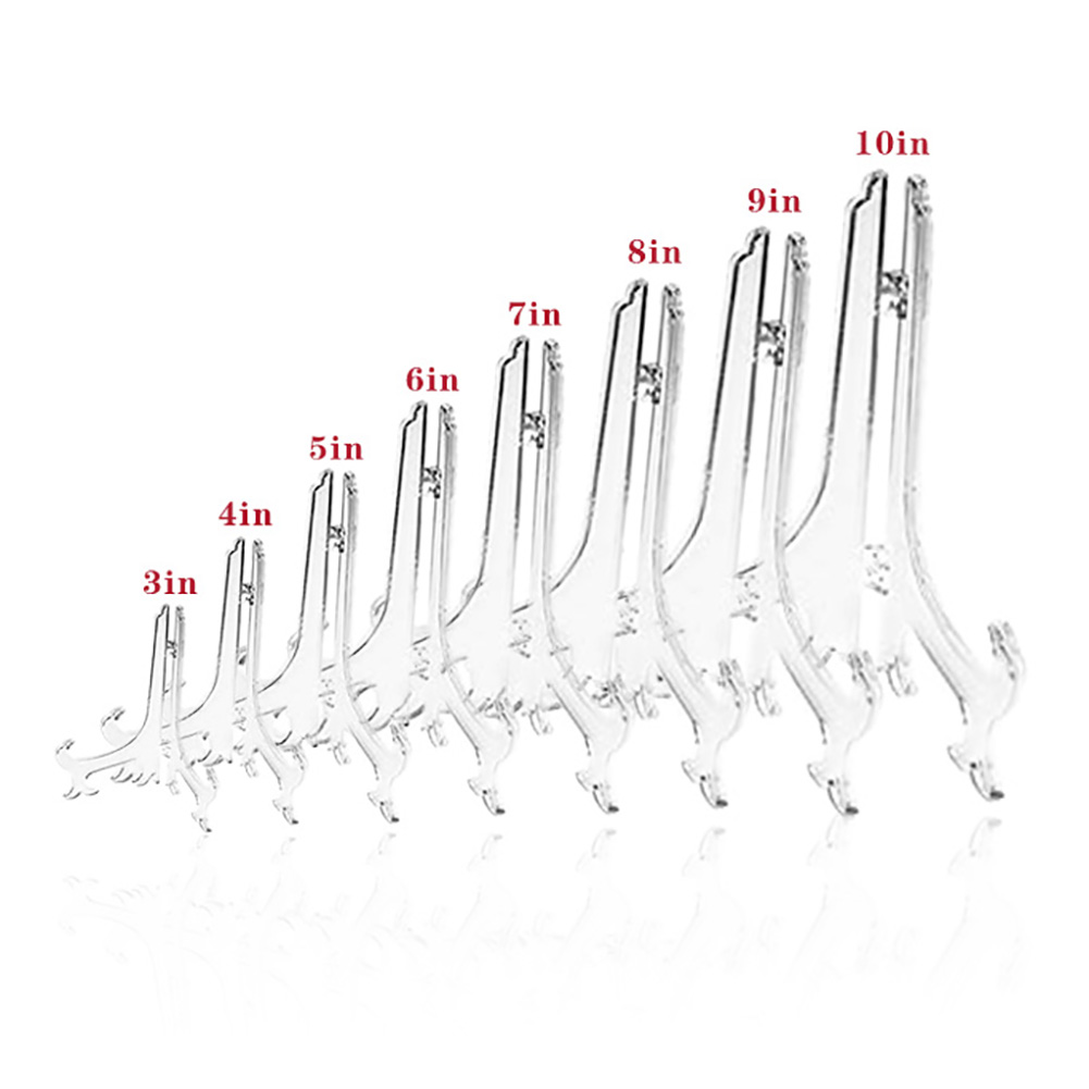 Portable Easels Plate Holders Display Stand Stander Picture Frame Photo Tools Display Rack Crystal Photo Frame Stand Home Decor: Brown