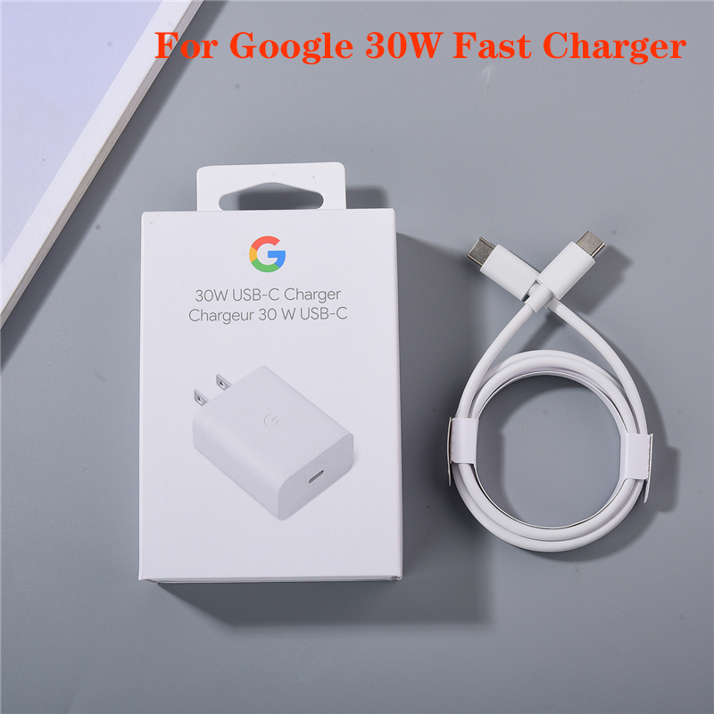 Original 30w- oplader til google pixel 9 8 7 pro  xl 3 4a hurtigopladning eu/us/uk strømadapter kompatibel med usb-c-enheder: Au