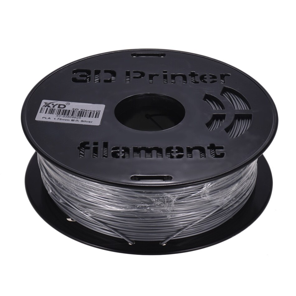 Pla filamentti 3d tulostinmateriaali pla filamentti 1.75mm halkaisija tulostusmateriaalin tarjonta 3d tulostinta 1kg/  kela: Hopea