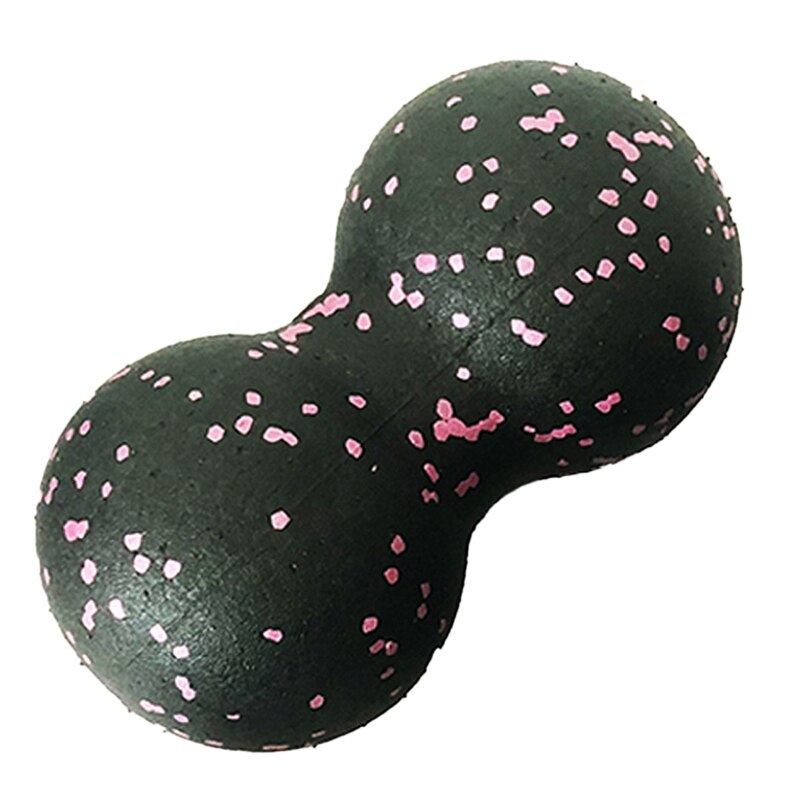 Lacrosse-pelota de masaje de cacahuete, pelota ligera de alta densidad para Fitness, ejercicio de Fascia corporal, alivia el dolor, pelota de Yoga: Black
