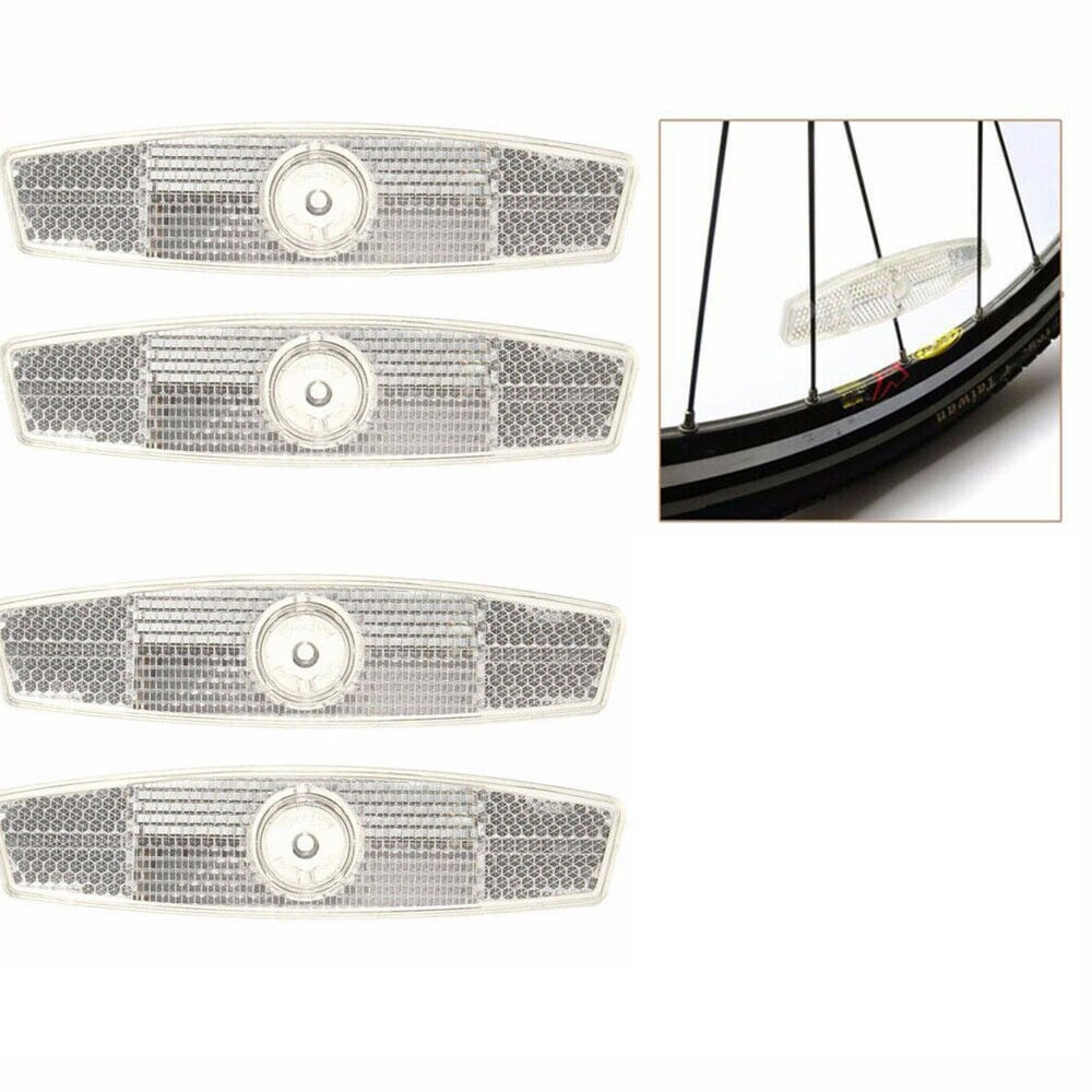 4 Stuks Geel Mountainbike Spaken Reflecterende Strips Fiets Reflectoren Fiets Waarschuwing Verlichting Wiel Lichten Spoke Lights