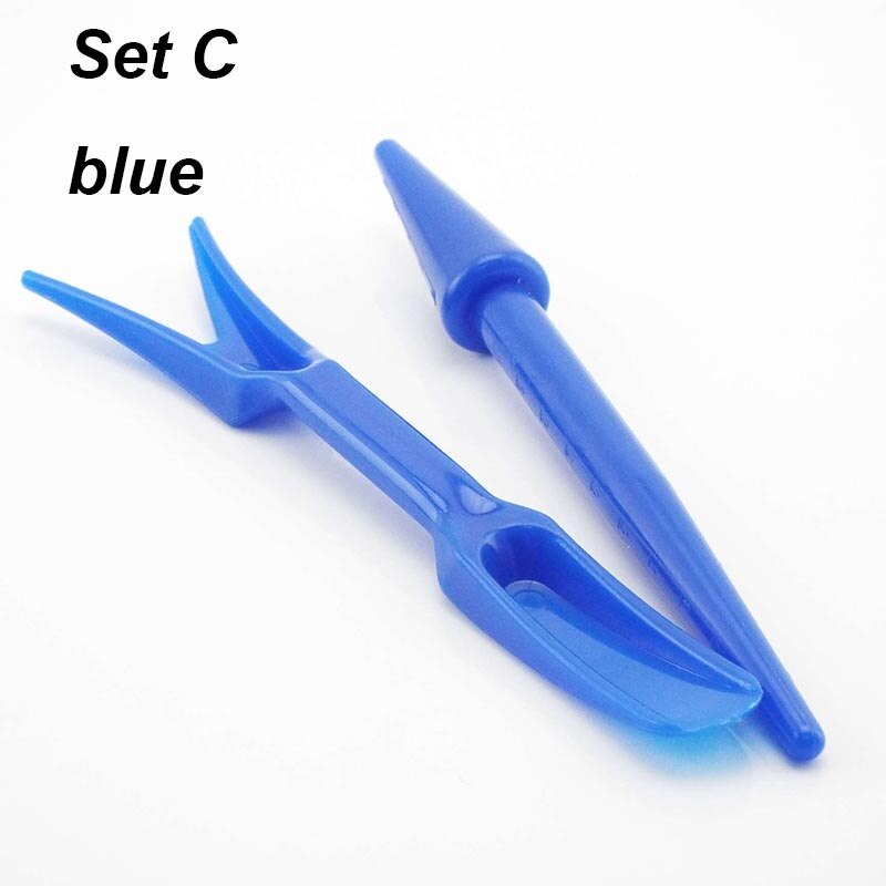 Mini Gardening Hand Tools Set Succulent Plants Watering Bottle Miniature Garden Flower Plants Bucket Shovel Tool DIY Accessories: Set C blue