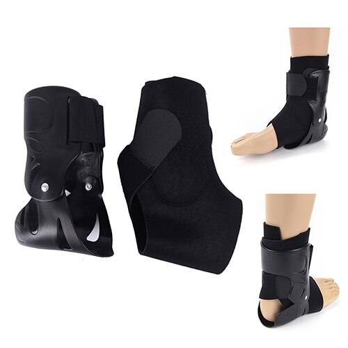 Elastische Spalk Band Sport Enkel Ondersteuning Brace Voet Guard Verstuikingen Letsel Wrap Zwart