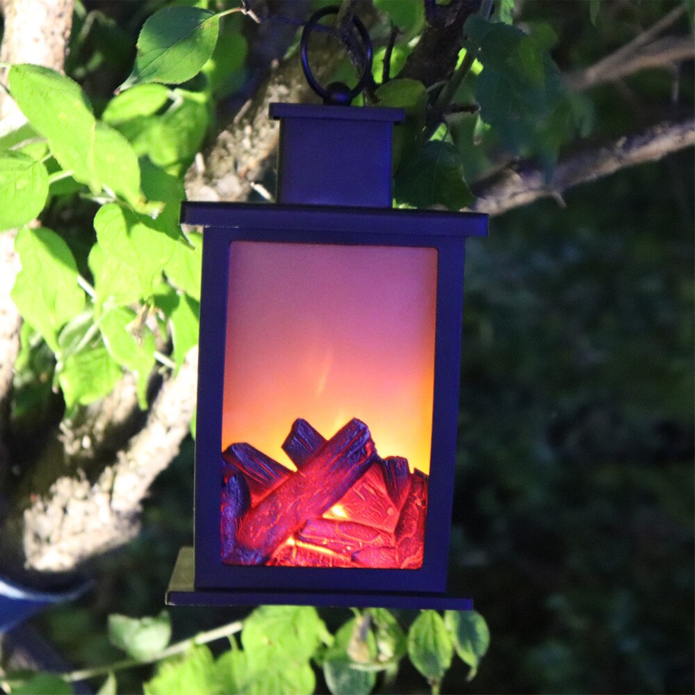 LED cheminée lanterne veilleuse suspension lampe sans flamme bûche feu effet Vintage lampe noël décoration de la maison 4 pièces