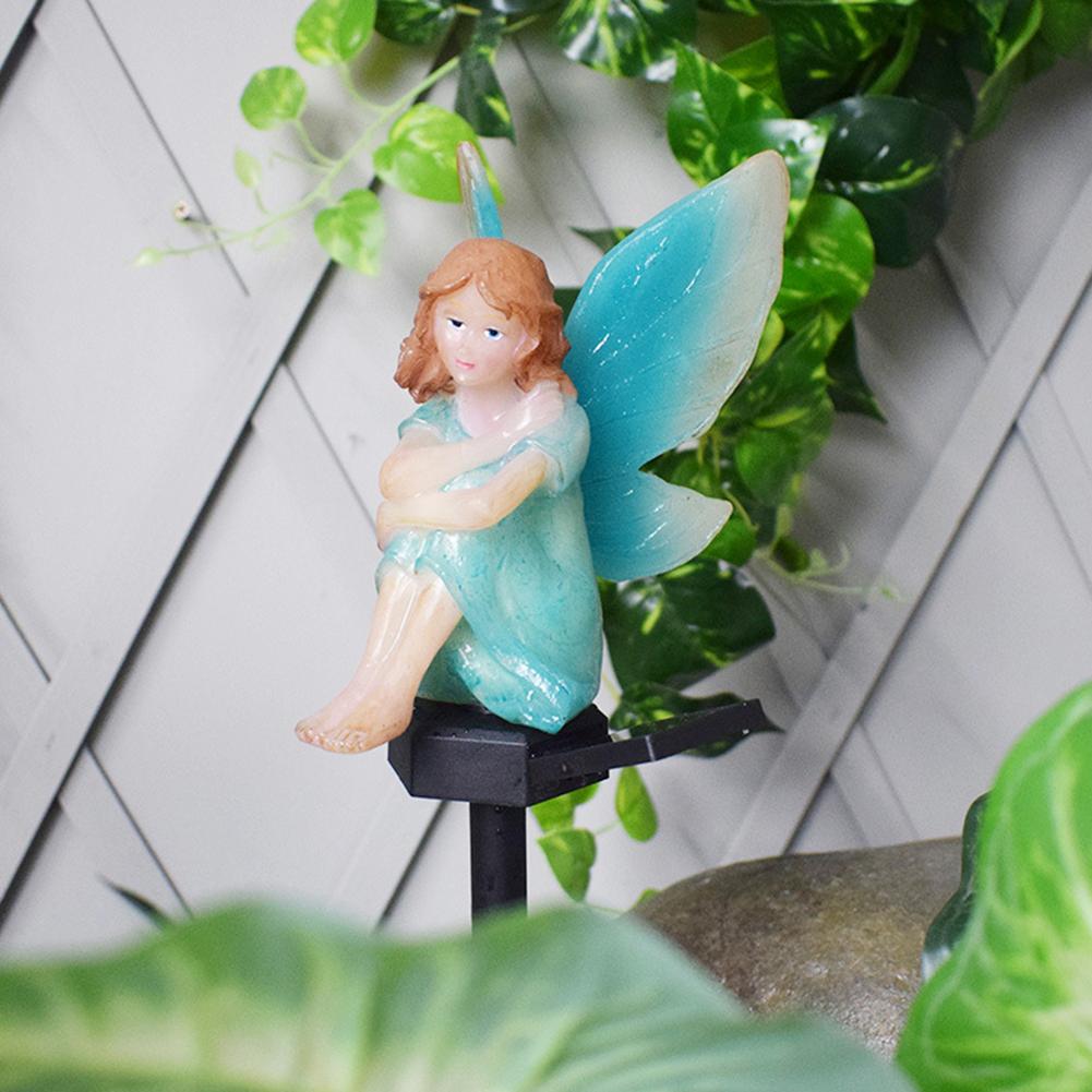 Tuin Solar Lamp Led Zonne-energie Aangedreven Lamp Outdoor Straat Licht Bloem Fee Bloem Pathway Verlichting Voor Patio Yard