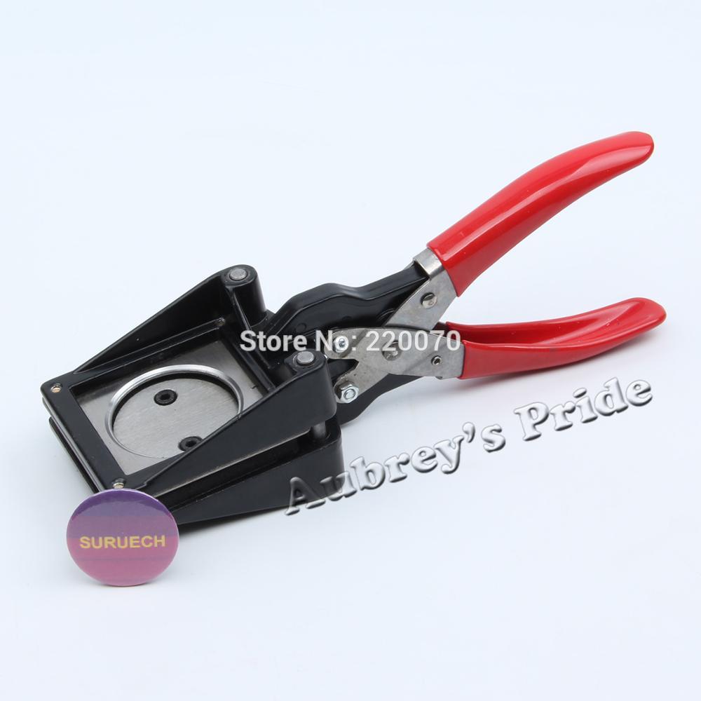 Hand Held Manual Round 32mm 1-1/4" (Actual Cutting Size 44MM) Paper Graphic Punch Die Cutter for Pro Button Maker