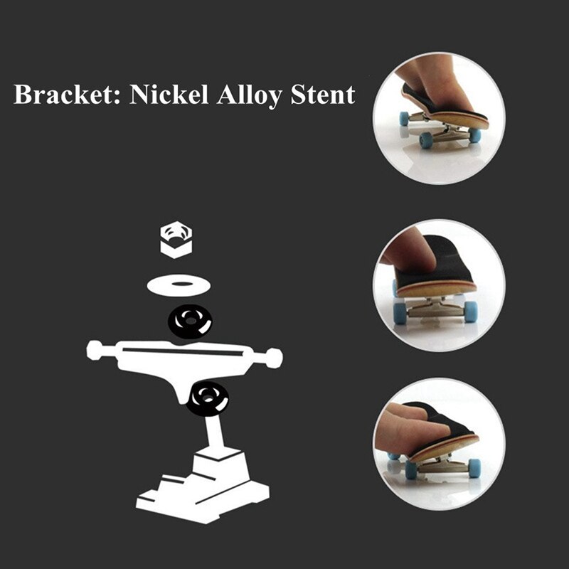 Fingerboard aus holz, einfaches fingerboard mit kugellagern, schaumstoffrollen, set, finger-skateboards, spielzeug