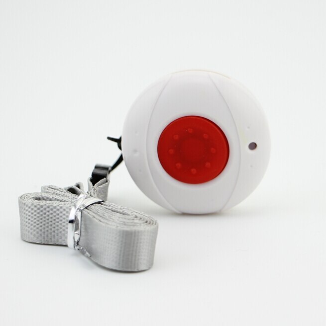 Reloj de pulsera con botón de Panic para sistema de alarma GSM/PSTN, con cordón inalámbrico de 433MHZ, estilo de alarma de emergencia,