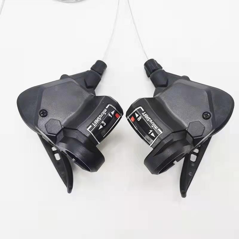 Microshit Bicycle Derailleur Shift Lever 3*7 8 9 21 24 27peed MTB Mountain Bike Shifter Folding Bike Trekking Bicycle Shifter: 24speed Shifter