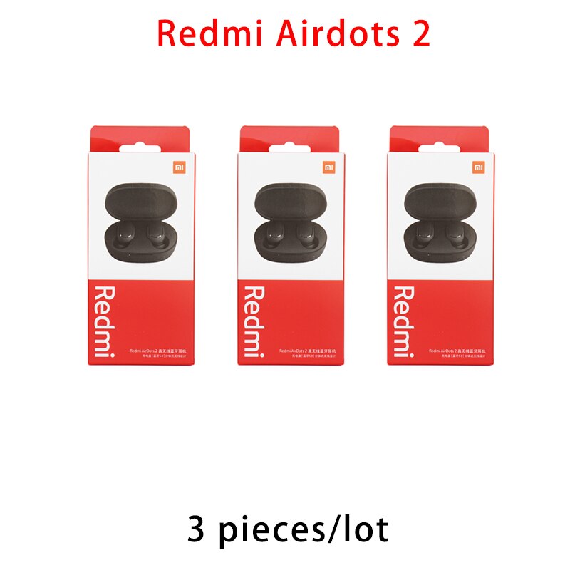 10 kpl/erä alkuperäiset xiaomi redmi airdots 2 tws älykuulokkeet aidot langattomat bluetooth kuulokkeet 5.0 mi aidot langattomat nappikuulokkeet: 3 kpl