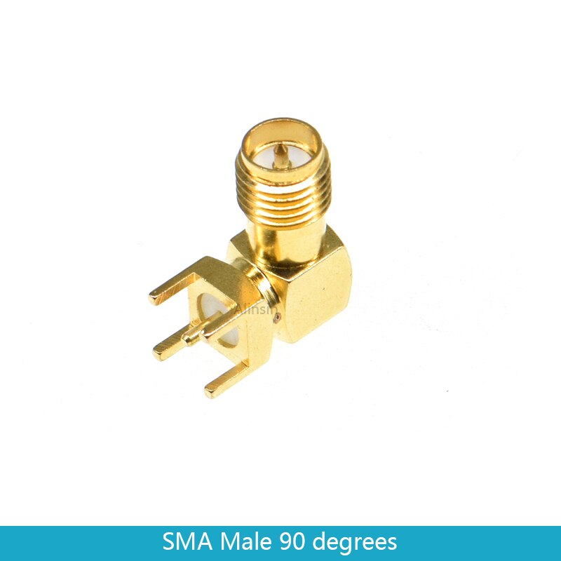 10PCS SMA KE/KHD/KWE RF Adapter Female jack connector Right Angle/Straight Solder type Antenna CONNECTOR PCB Mount 17MM 20/23 MM: right angle MALE