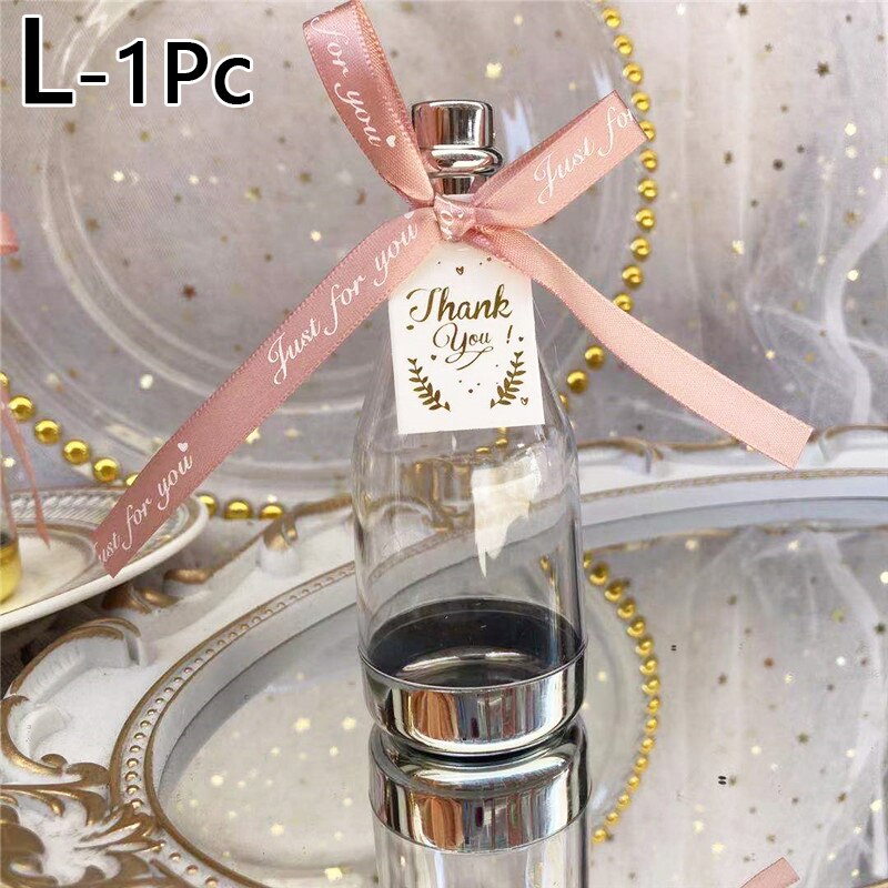 Wedding Candy Box Plastic Drifting Bottle Candy Box Champagne Bottle Small Box Birthday Banquet Candy Boxes: L