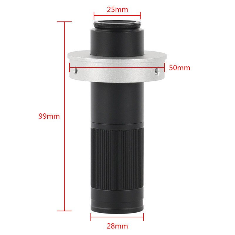 90X-240X Big Depth Of Field Big Magnification Continuous Zoom C Mount Lens For Industrial VGA HDMI USB Video Microscope Camera: 50mm