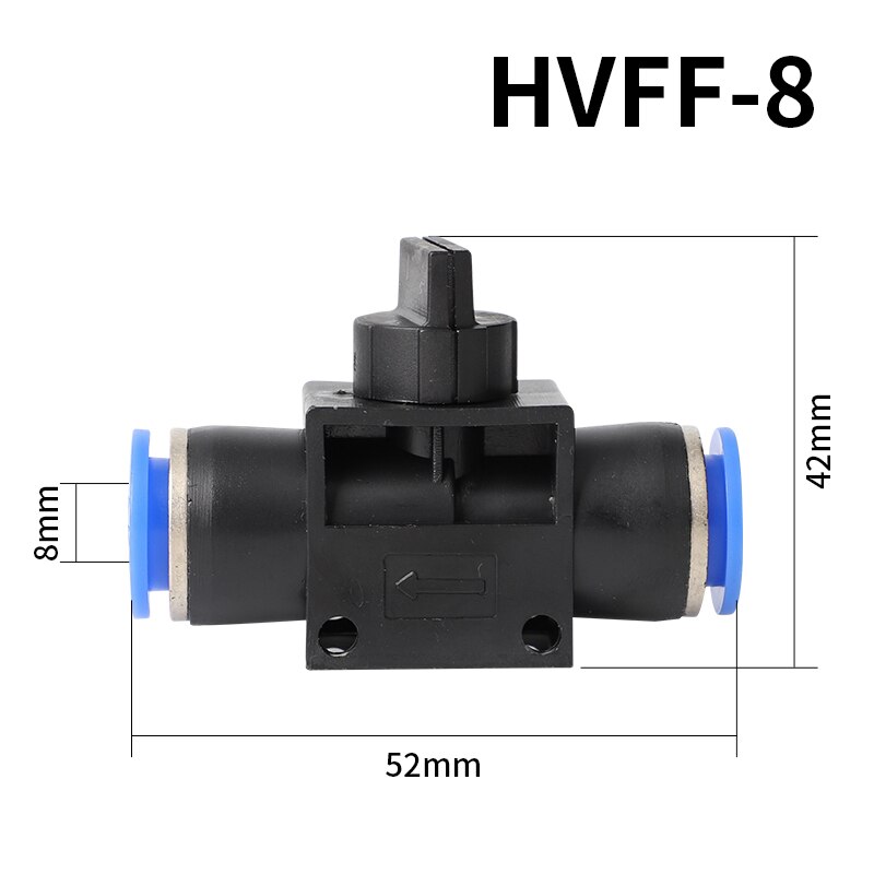 Improvement Pneumatic Air 2 Way Quick Fittings Push Connector Tube Hose Plastic 4mm 6mm 8mm 10mm 12mm Pneumatic Parts: 8mm