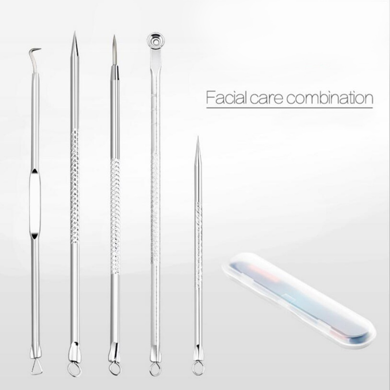 5pcs blackhead comedone acne pimple blemish extractor,vacuum blackhead remover,acne/blackhead extractor tool for face
