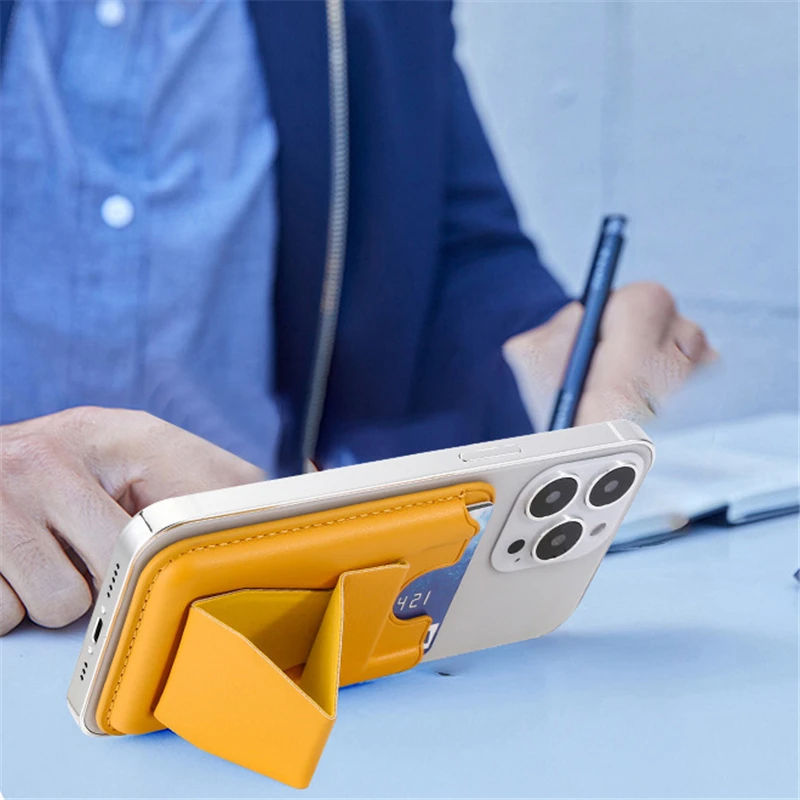 Magnetic Folding Wallet Card Holder Leather Macsafe Case for Magsafe IPhone 15 14 13 16 11 Pro Max 12 Plus Mac Safe Stand Cover