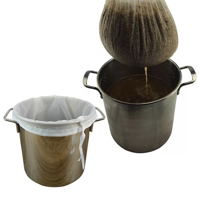 Olut homebrew suodatinpussi maltaiden keittämiseen kiehuva vierre mäski siivilä työkalu verkko nylon ruokasiivilä pussi pähkinämehu keittiövälineet